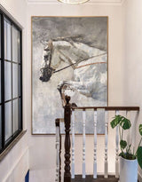 Horse Art Horse Abstract Painting Horse Portrait Painting On Canvas Large Horse Wall Art Equestrian Art