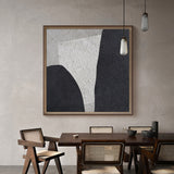Black And White Minimalist Art Large Geometric Painting Art For Office