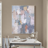 Colorful Abstract Geometric Painting Vertical Large Modern Abstract Wall Art