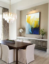 Modern Abstract Painting Large Blue Yellow Wall Art Oversized Abstract Art