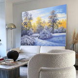 Modern Winter Landscape Snow Scene Wall Art Snowscape Canvas Wall Art | Artexplore