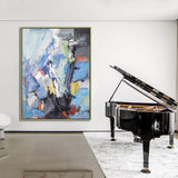 Textured Bright Abstract Painting Big Contemporary Abstract Art For Sale