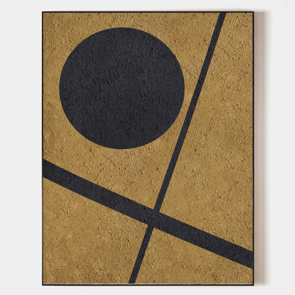 Modern Art Minimalist Painting Abstract Minimal Art Black And Gold Abstract
