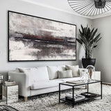 Huge Black And White Beach Wall Art Panoramic Modern Coastal Artwork Acrylic Oversized Coastal Wall Art