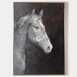 Horse Portrait Painting black and white horse Art Paintings Of Horses Heads