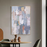 Colorful Abstract Geometric Painting Vertical Large Modern Abstract Wall Art