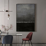 Abstract Dark Grey Canvas Painting Large Original Acrylic Abstract Canvas Art Modern Abstract Painting