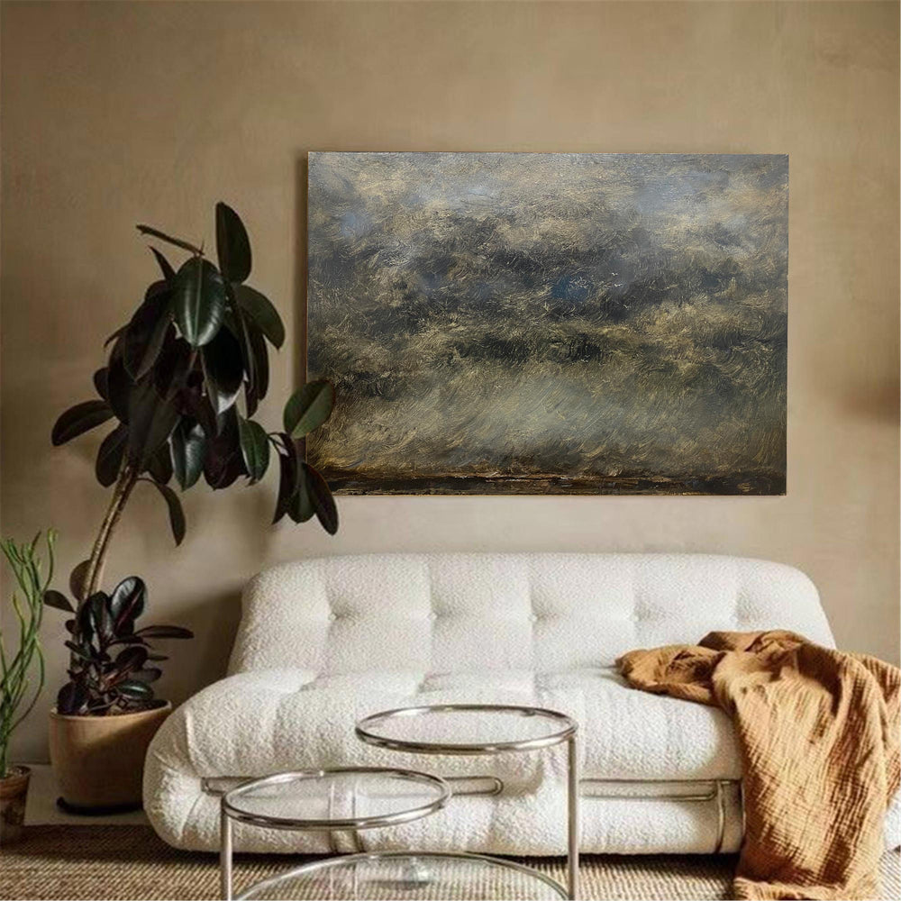 Impressionist Seascape Paintings Large Beach Canvas Wall Art Modern Beach Art