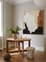 Modern Abstract Wall Art Brown Canvas Wall Art Large Japandi Abstract Art Painting For Sale