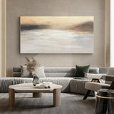 Contemporary Abstract Art Sunrise Canvas Wall Art Modern Abstract Seascape Painting