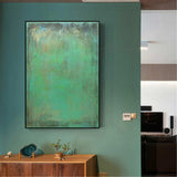 Green Modern Abstract Painting On Canvas Contemporary Art Original Abstract Canvas Art For Sale