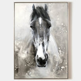 Horse Paintings On Canvas Equine Art Large Horse Wall Art Horse Acrylic Painting