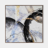 White Gold Abstract Art Large Modern Abstract Canvas Painting