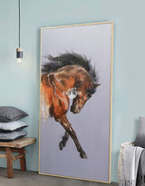 Modern Horse Art Equestrian Painting Contemporary Horse Art Framed Horse Wall Art