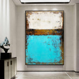 Large Framed Abstract Impressionist Seascape Paintings Huge Contemporary Ocean Canvas Art Abstract Modern BLue Ocean Acrylic Painting