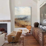 Modern Abstract Seascape Wall Art Contemporary Coastal Canvas Art Abstract Art Painting