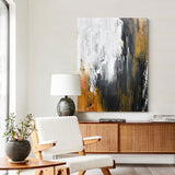 Abstract Black Canvas Painting Large Original Acrylic Abstract Canvas Art Modern Abstract Painting