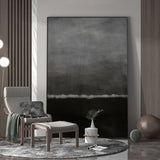 Abstract Dark Grey Canvas Painting Large Original Acrylic Abstract Canvas Art Modern Abstract Painting