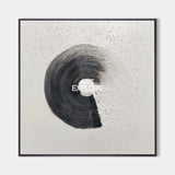 Black And White Abstract Art Painting Minimalist Wall Art Framed Canvas Art | Artexplore