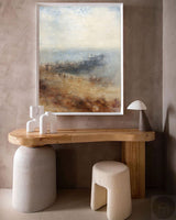 Modern Abstract Seascape Wall Art Contemporary Coastal Canvas Art Abstract Art Painting