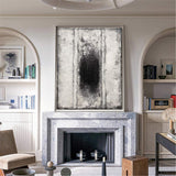 Black White Abstract Wall Art Extra Large Abstract Painting Acrylic Modern Abstract Canvas Art Contemportary Art