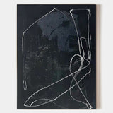 Black Textured Minimalist Art Rich Textured Wall Art Minimalist Painting Large Canvas Wall Art