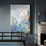 Large Original Abstract Blue And Green Wall Art Textured Modern Abstract Painting