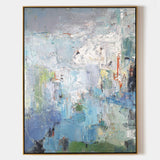 Large Blue Green Wall Art Original Abstract Rich Textured Wall Art Modern Abstract Painting For Sale