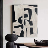 Modern Minimalist Painting Black And White Abstract Canvas Wall Art Minimalist Art For Sale