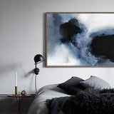 Large Painting Canvas Modern Abstract Art Cool Abstract Art Blue White Black