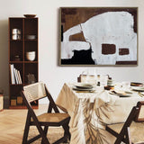 Modern Brown Abstract Wall Art, Large Brown Abstract Art Acrylic Painting, Livingroom Canvas Wall Art