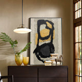 Black Gold Abstract Canvas Art Huge Vertical Abstract Painting On Canvas Acrylic Modern Abstract Wall Art Gold Contemportary Art