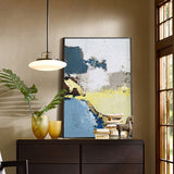 Acrylic Abstract Landscape Painting Gold Leaf Abstract Wall Art For Living Room