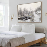 Winter White Snowscape Canvas Art White Snow Covered Pine Trees Canvas Wall Art For Sale