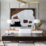 Modern Brown Abstract Wall Art, Large Brown Abstract Art Acrylic Painting, Livingroom Canvas Wall Art