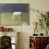 Large White Horse Acrylic Painting Horse Canvas Wall Art Modern Horses Painting For Sale