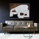 Modern Brown Abstract Wall Art, Large Brown Abstract Art Acrylic Painting, Livingroom Canvas Wall Art