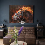 Large Brown Horse Painting Horse Livingroom Canvas Wall Art Running Horse Painting For Sale
