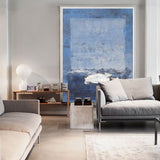 Blue Minimalist Art Large Minimalist Wall Art Contemporary Abstract Paintings