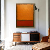 Red And Orange Minimalist Acrylic Painting On Canvas Extra Large Minimal Canvas Art Abstract Minimalist Modern Wall Art