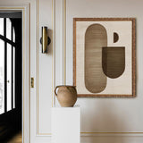 Wabi-sabi Minimalist Painting Brown And Beige Minimalist Art Large Canvas Wall Art For Living Room