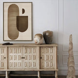 Wabi-sabi Minimalist Painting Brown And Beige Minimalist Art Large Canvas Wall Art For Living Room