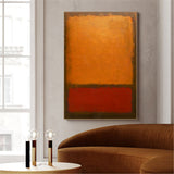 Red And Orange Minimalist Acrylic Painting On Canvas Extra Large Minimal Canvas Art Abstract Minimalist Modern Wall Art