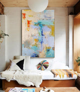 Bright Abstract Art Extra Large Colorful Abstract Painting For Sale