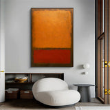 Red And Orange Minimalist Acrylic Painting On Canvas Extra Large Minimal Canvas Art Abstract Minimalist Modern Wall Art