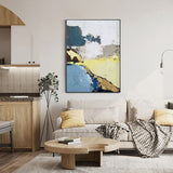 Acrylic Abstract Landscape Painting Gold Leaf Abstract Wall Art For Living Room