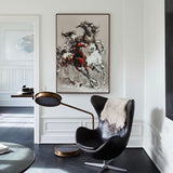 Running Horses Oil Painting Heavy Textured Horses Canvas Art Large Wild Horses Wall Art For Sale