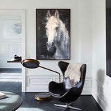 Modern White Horse Painting Canvas Painting Horse Acrylic Painting Large Horse Wall Art For Sale
