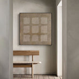 Brown Minimalist Wall Art Wabi-sabi 3d Texture Painting Brown Abstract Art for Livingroom