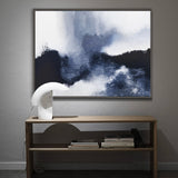 Blue White Abstract Landscape Painting Extra Large textured abstract art